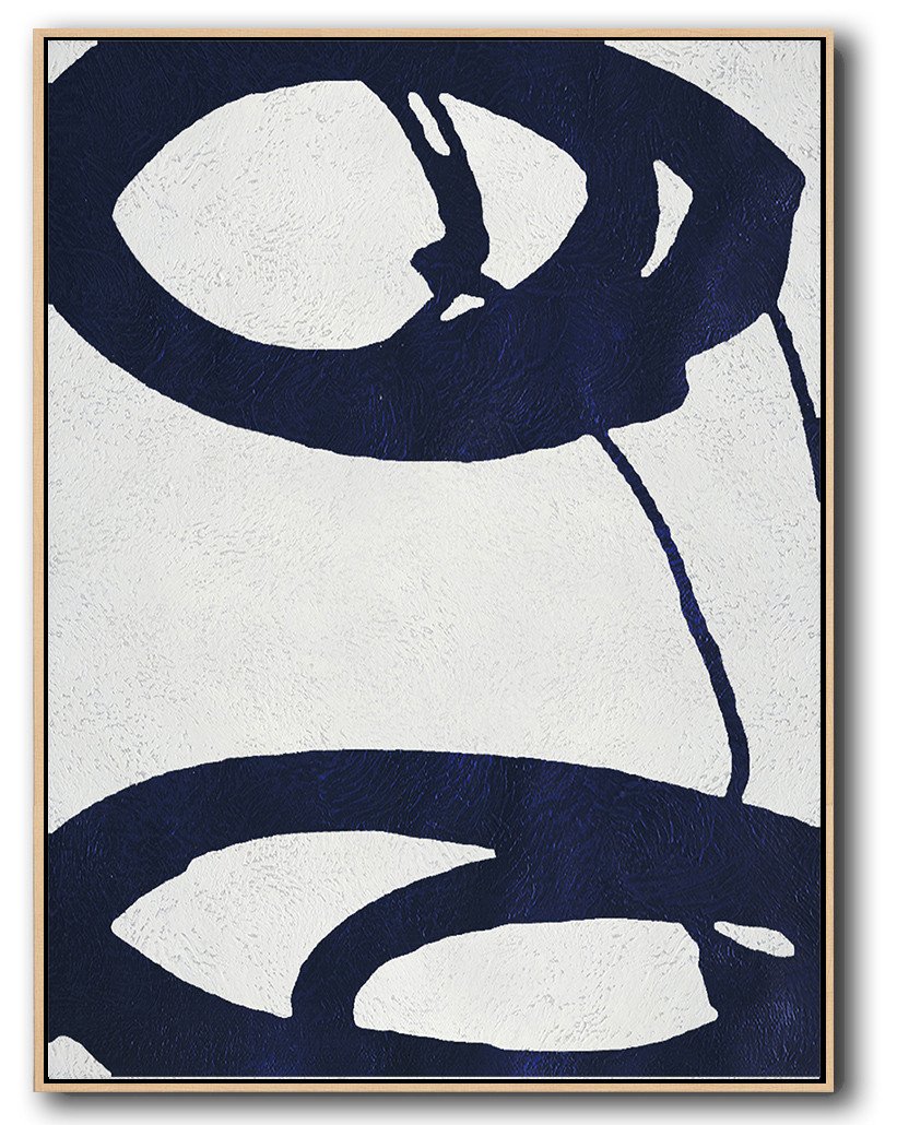 Navy Blue Minimal Art #NV152B